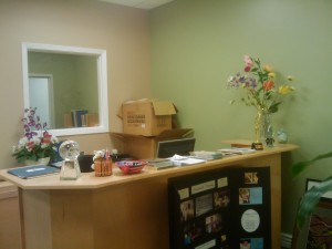 This is what you'll see when you come in! We're still unpacking and tinkering with the decor.