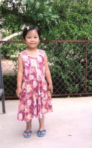 Pretty in pink--it's Huyen Linh, 5 years old this year!