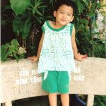 This cutie in green is Phuoc Sang. He was left at the orphanage's door, but is growing into a healthy, energetic boy.